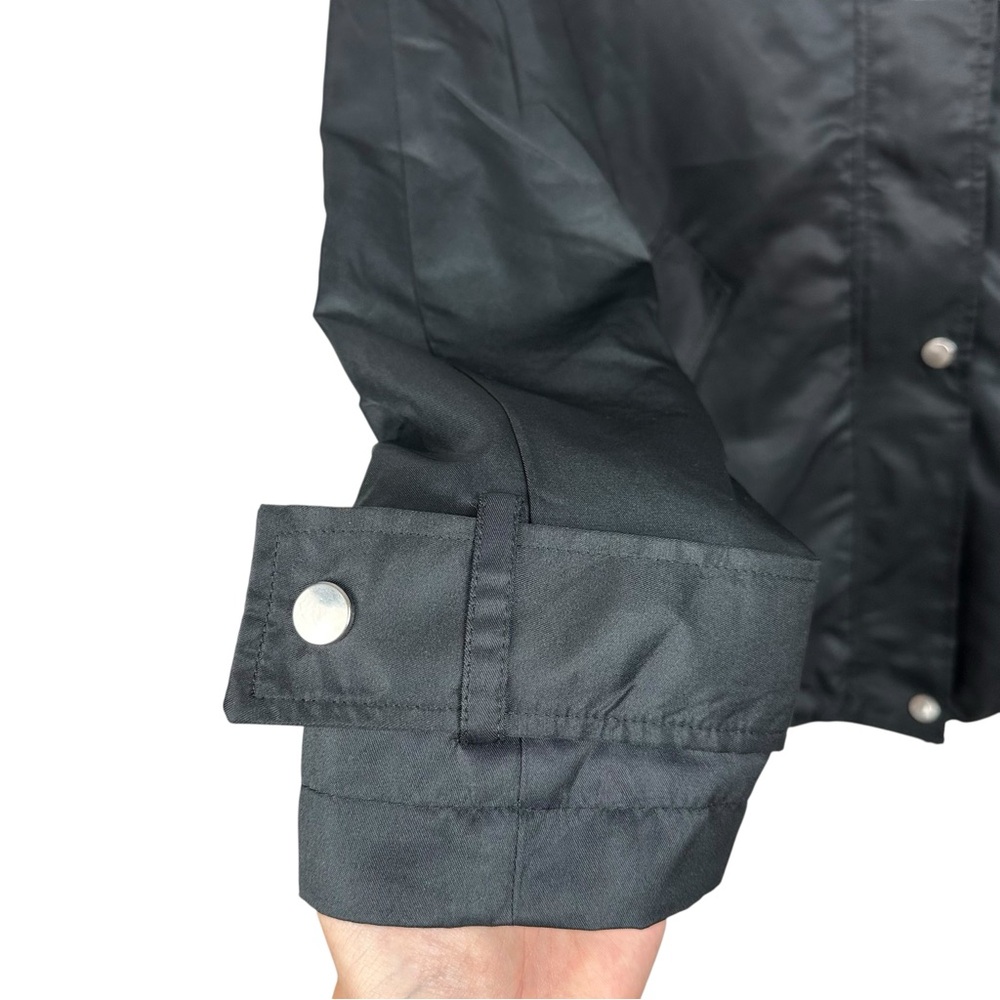 Bella Donna Moda Italiana Hooded Lightweight Full Zip Up Utility Jacket Black - Picture 6 of 13